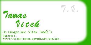 tamas vitek business card